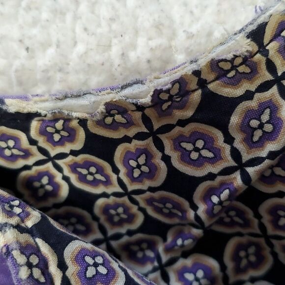 Vera Bradley Quilted Purple Paisley Carry All Shoulder Bag - Picture 14 of 15